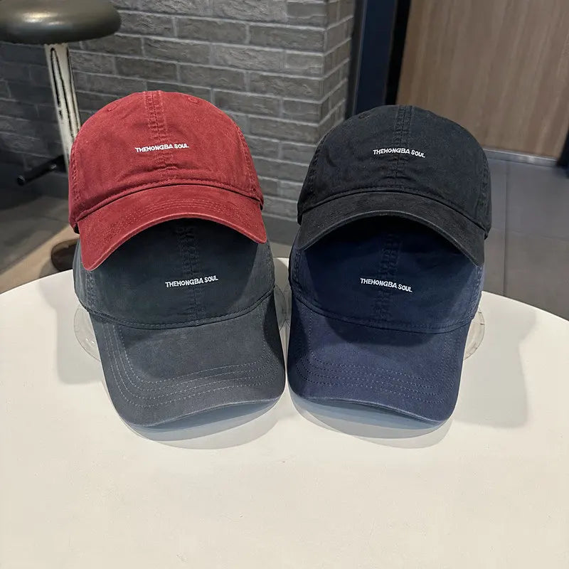 Retro Cotton Baseball Caps Spring Summer Letter Embroidery  For Men & Women