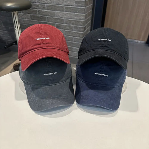 Retro Cotton Baseball Caps Spring Summer Letter Embroidery  For Men & Women