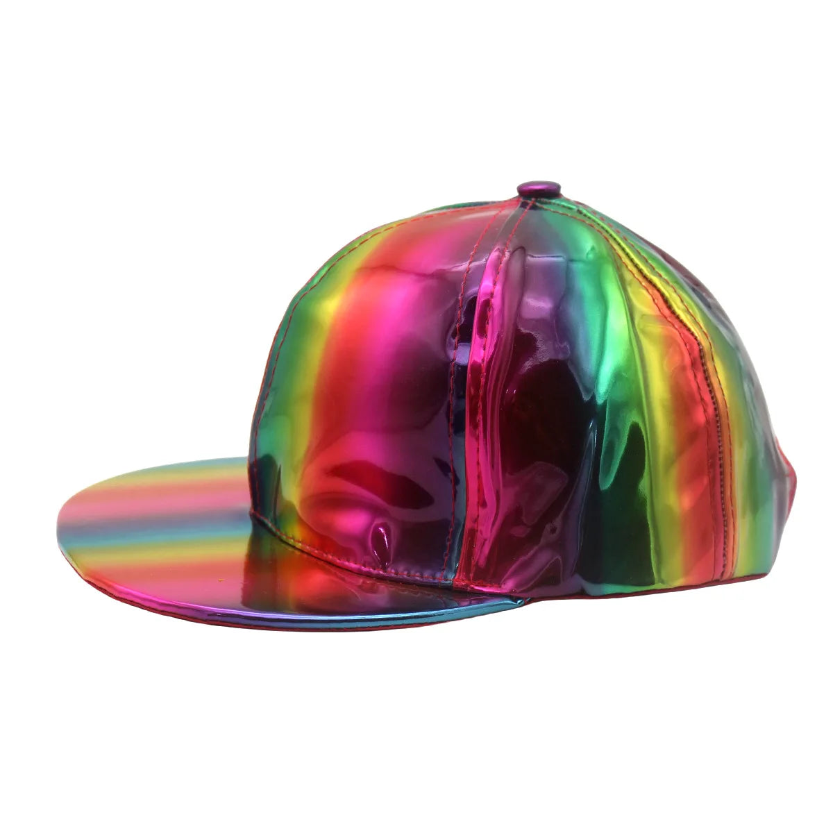 Fashion PU Rainbow Color Changing Baseball Cap