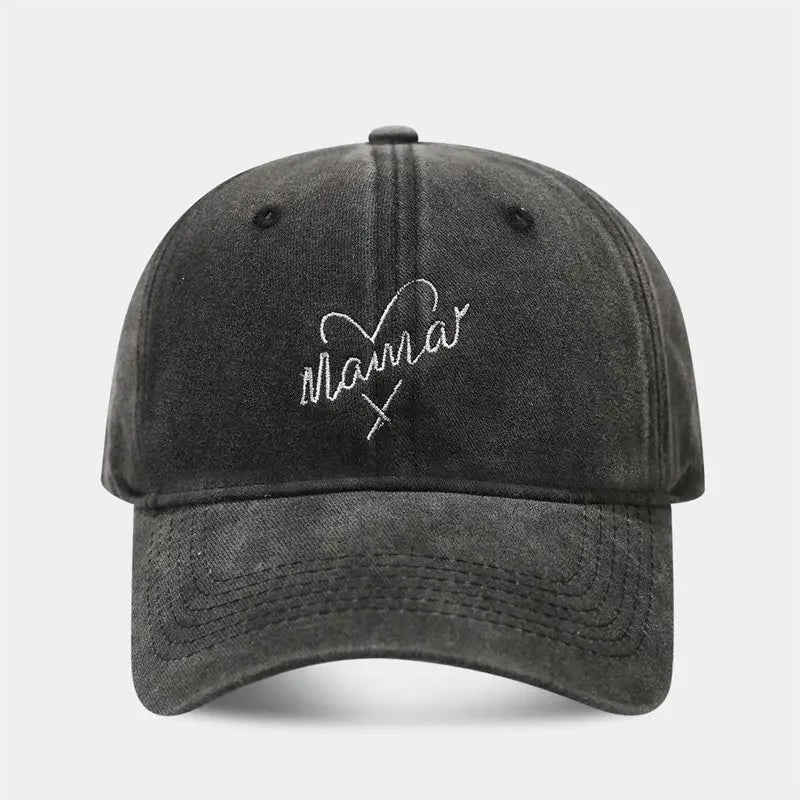 Four Seasons Cotton Geometric Embroidery Casquette Baseball Cap