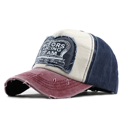 Unisex Washed Cotton Cap Letter Embroidery Baseball Cap For Men Women