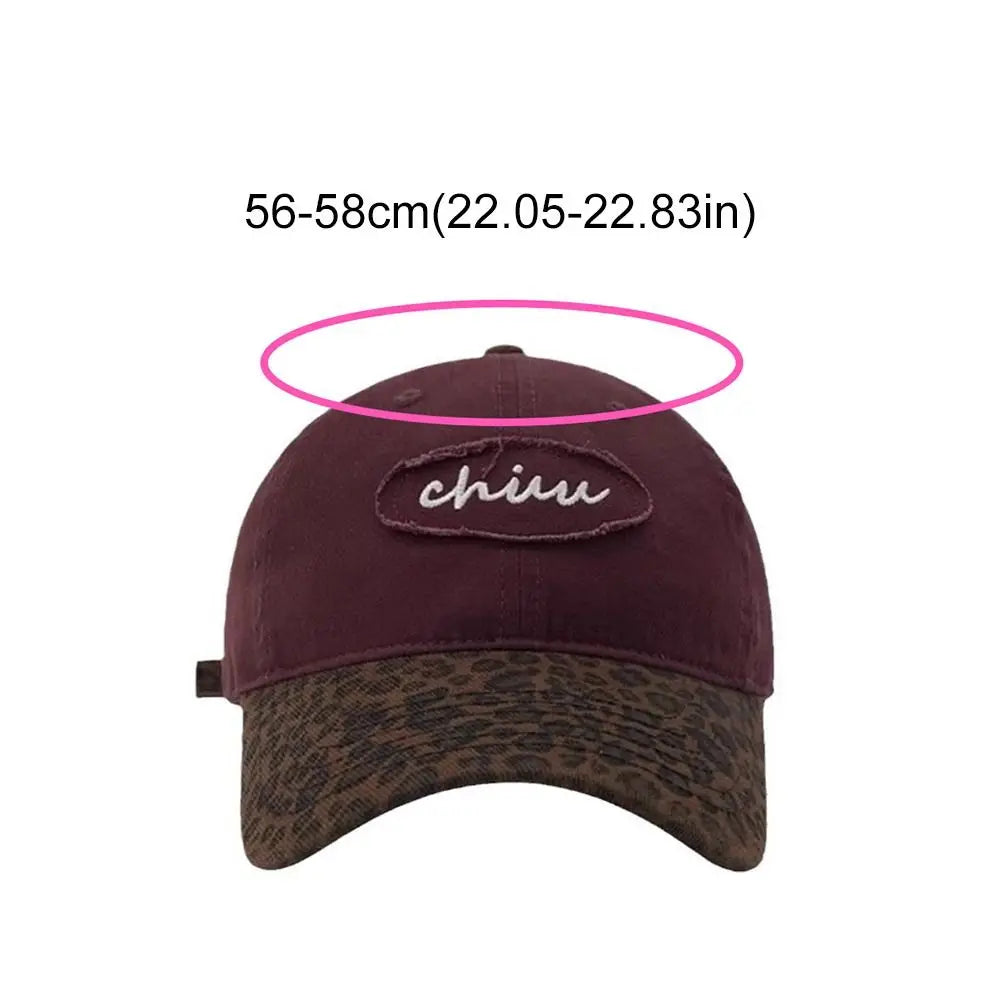 Vintage Adjustable Leopard Baseball Hat