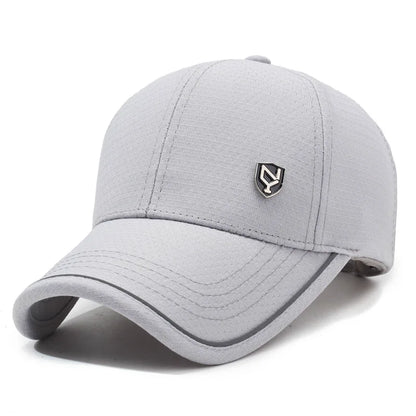 Summer Men's Black Breathable Cap