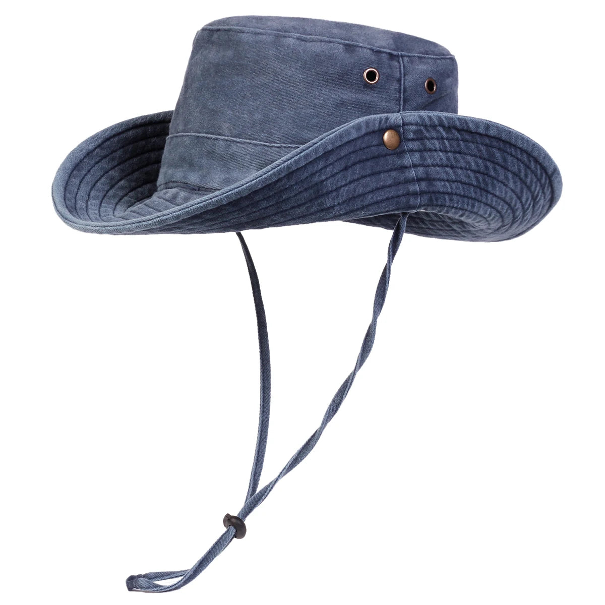 Men Big Eaved Washed Bucket Hats Fishermen Caps Outdoor Casual Cap Men