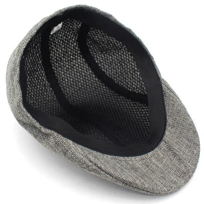 Solid Color Breathable Unisex Short Brim Beret Spring Summer