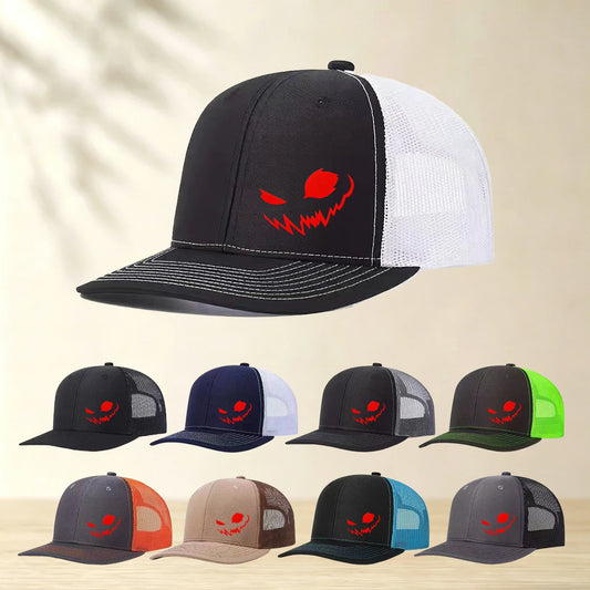 1PC Spooky Demon Smile Graphic Mesh Hat