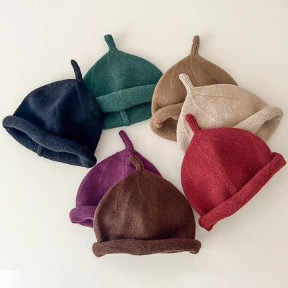 Kids Winter Hats For Newborn Boys Crochet Bonnet Toddler Girl Cap