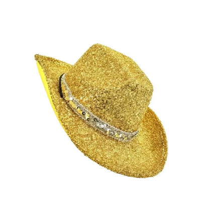 Trendy Glitter Powder Western Hat