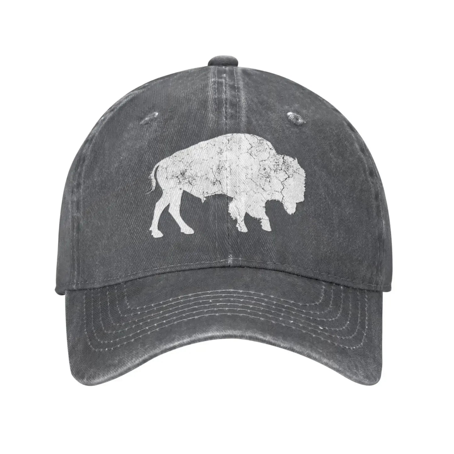 Distressed Buffalo Retro Bison Animal Lover Gifts Cowboy Hat