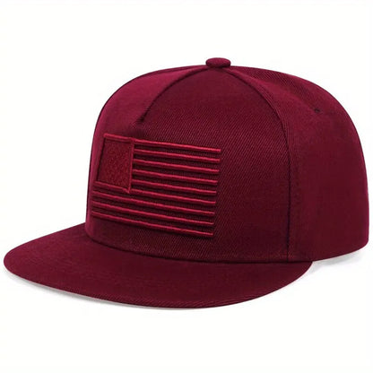 American Flag Embroidery Hip Hop Hats Outdoor Adjustable Casual Baseball Caps Sunscreen Hat