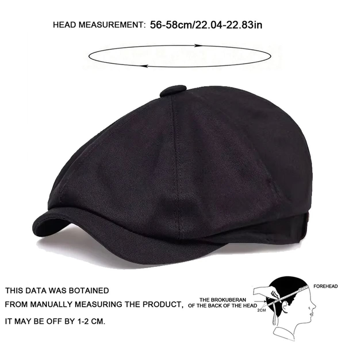 Men Retro Newsboy Caps Stitching Berets Cap