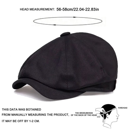 Men Retro Newsboy Caps Stitching Berets Cap