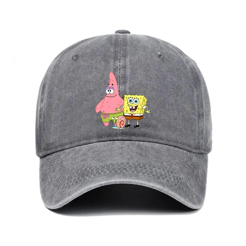 Fashion Cute SpongeBobs Baseball Cap Movie Cartoon Role Adult Men Women