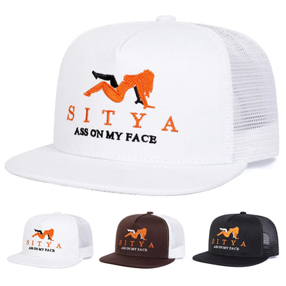 Unisex Sitya Letter Embroidery Hip-hop Net Hats Spring Summer
