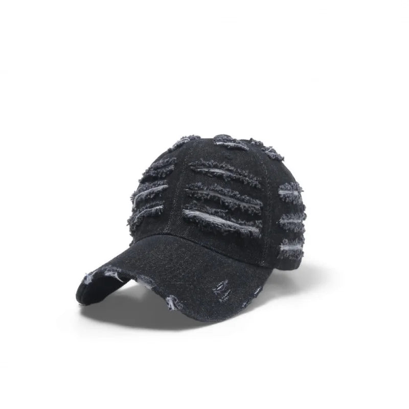 Retro Washed Distressed Baseball Cap Women