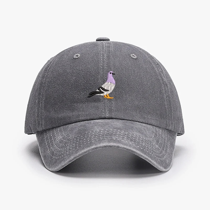 Embroidery Pigeon Spring Vintage Baseball Caps