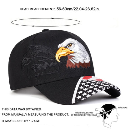 Unisex Eagle Embroidery Baseball Caps Spring Autumn Outdoor Sports Cap