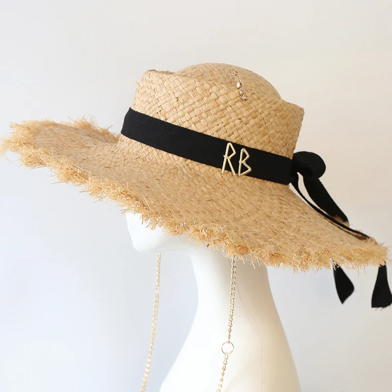 Ladies Party Wedding Dress Hats Travel Beach Sun Hat Chapeau Femme