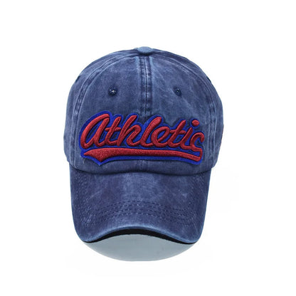 Athletic Letter Embroidery Baseball Cap Women Men
