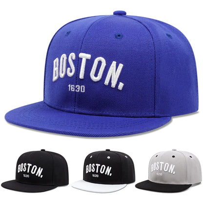 Flat Edge Hat Boston 1630 Street Hip Hop Hat