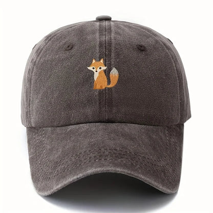 Cute Fox Pattern Printed Baseball Cap for Daily Casual Fashion Suitable for Men and Women