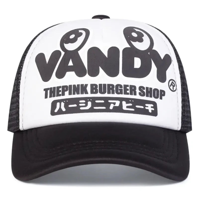 Net Cap Vandy Japanese Printed Fashion Street Hip Hop Hat Outdoor Leisure Daily Sunshade Hat Unisex Baseball Hat