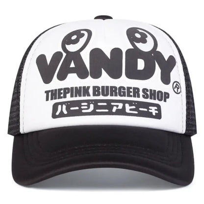Net Cap Vandy Japanese Printed Fashion Street Hip Hop Hat Outdoor Leisure Daily Sunshade Hat Unisex Baseball Hat
