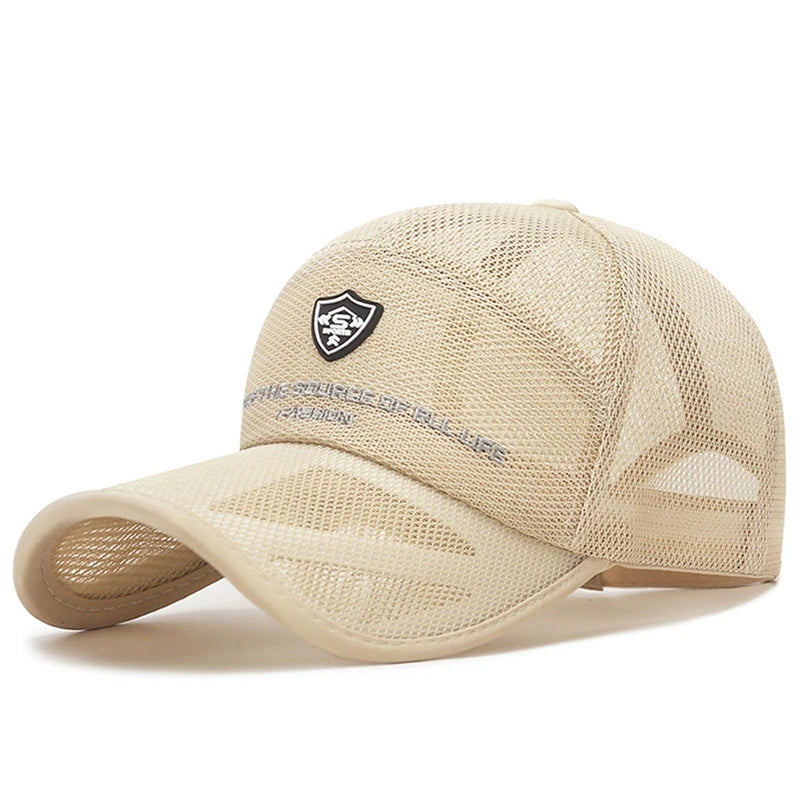 Summer Full Mesh Quick Drying Baseball Cap Breathable Net Sunhat
