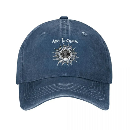 Baseball Caps Alice In Chains Band Accessories Unisex Vintage Distressed