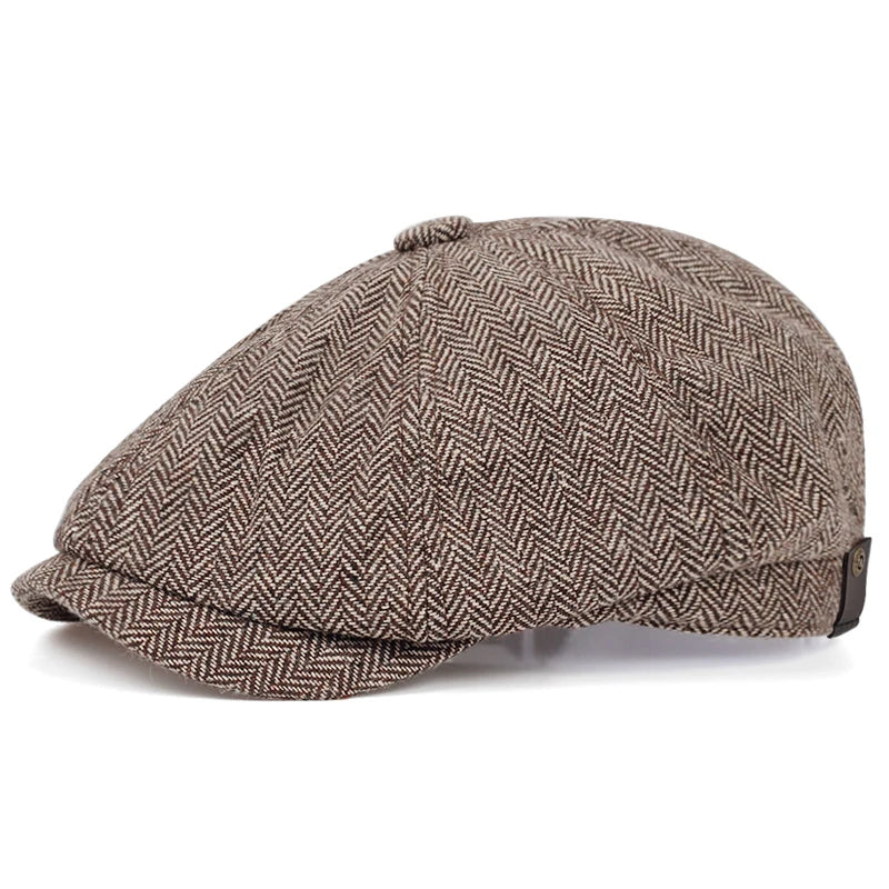 Male Ivy Hat Big Head Man Autumn And Winter Newsboy Cap