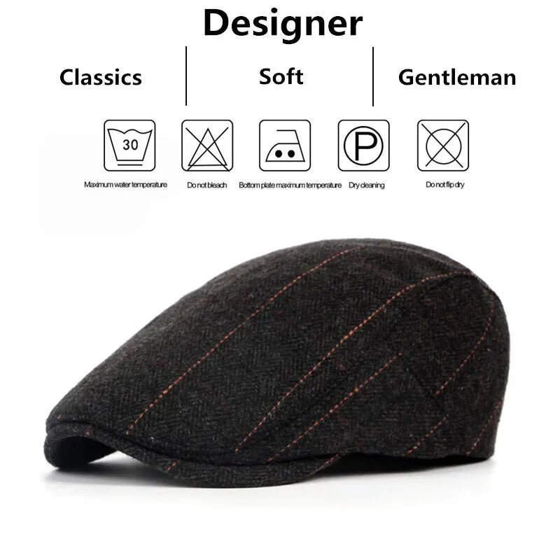 Retro Newsboy Caps Men British Painters Hats Autumn Winter Berets