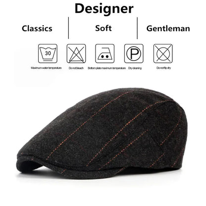 Retro Newsboy Caps Men British Painters Hats Autumn Winter Berets