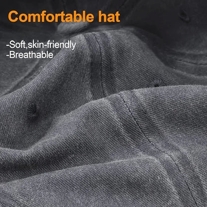 Simple Versatile Printed Washed Vintage Soft Top Baseball Cap For Men And Women