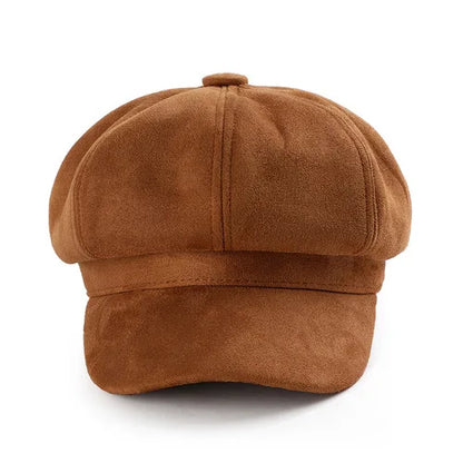 Autumn Winter Outdoor Casual Suede Fabric Hats & Caps Fashion Solid Color