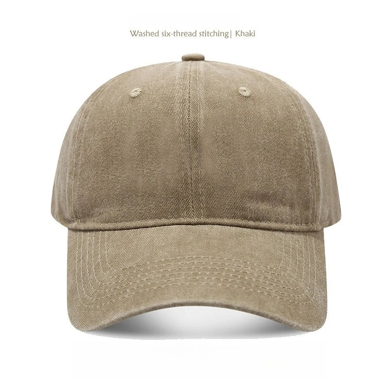 Washed Cotton Solid Dad Hat Unisex Baseball Cap