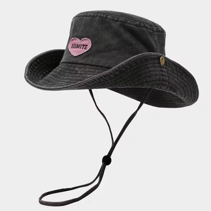 Japanese Retro Washed Cowboy Hats for Women Spring and Summer