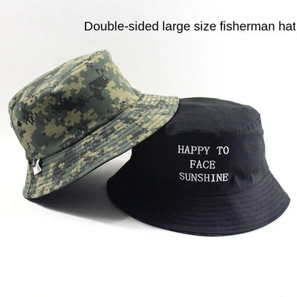 Big Head Men Large Size Sun Bucket Hat Women Fisherman