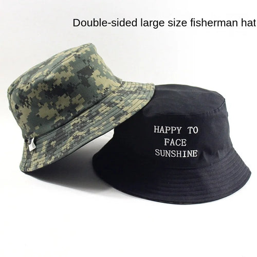 Big Head Men Large Size Sun Bucket Hat Women Fisherman