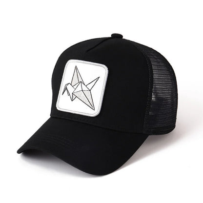 Patch Mesh Cap Men Trucker Hat Color Block Unisex Sun Protection Casual Sun Hat Manufacturer Wholesale
