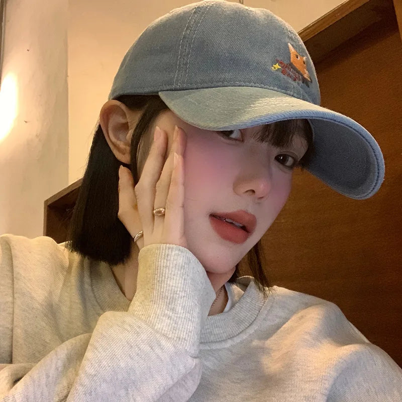 Cute Embroidered Baseball Cap for Men and Women