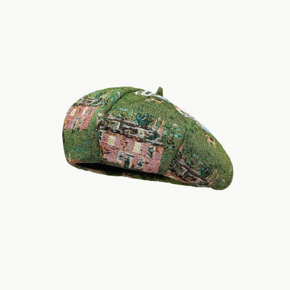 New Women's Summer Hat Print Beret Hat Sun Protection Painter Cap