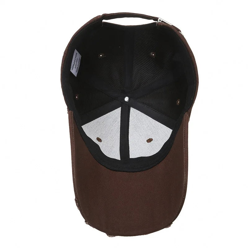Spring Summer Hard Top Sport Unisex College Style Large Head Size Letter Embroidery Sun Protection Baseball Cap