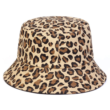 Unisex Leopard Print Personality Bucket Hats Fishermen Caps