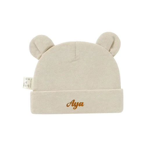 Organic Cotton Newborn Beanie Hat Baby Cap Breathable For 0-6M Infants