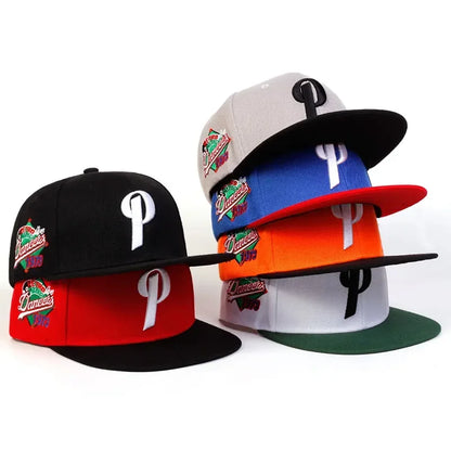 Unisex P Letter Embroidery Hip-hop Hats