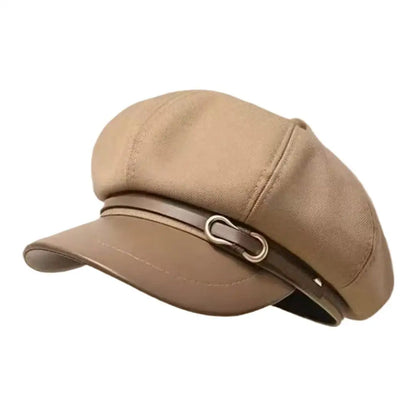 Retro British Style Beret For Women, Versatile Octagonal Newsboy Cap