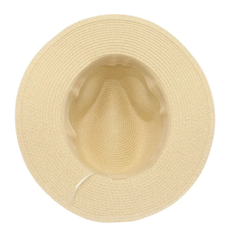 Spring And Summer Hot Selling Panama Straw Hat Square Black Ribbon Korean Style Hat