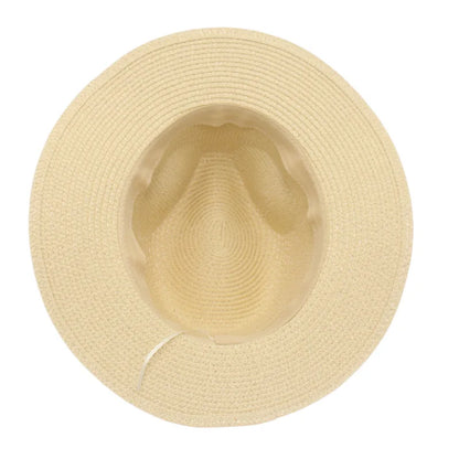 Spring And Summer Hot Selling Panama Straw Hat Square Black Ribbon Korean Style Hat