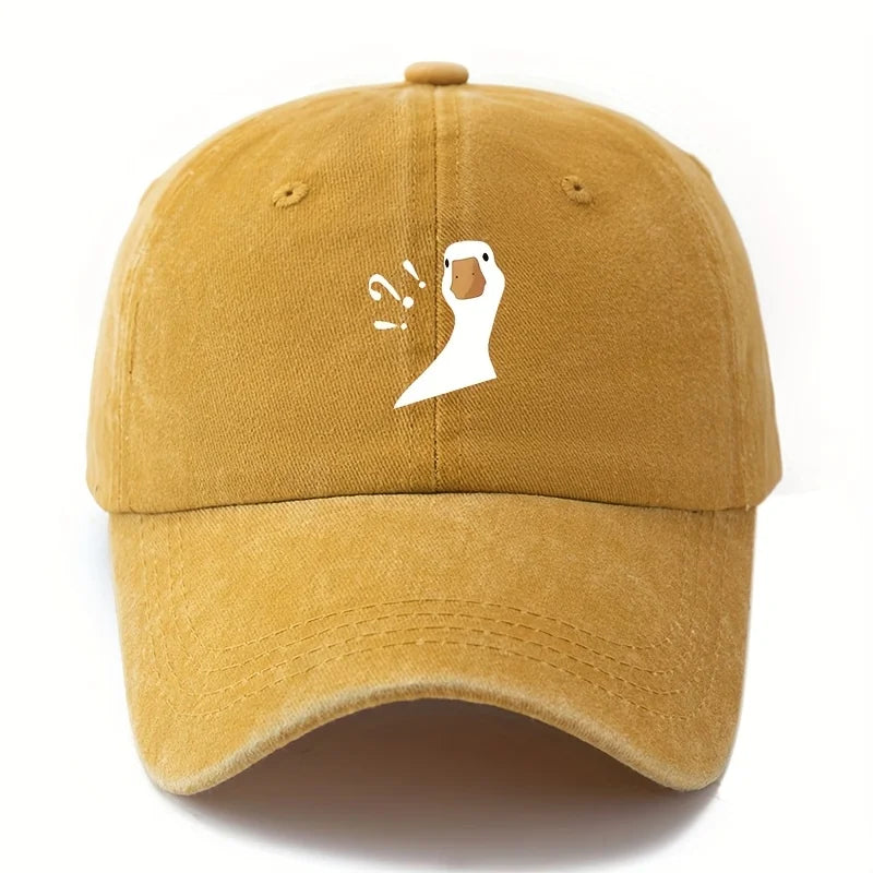 Cute Duck Pattern Printed Baseball Hat Outdoor Sunscreen Sports Leisure Travel