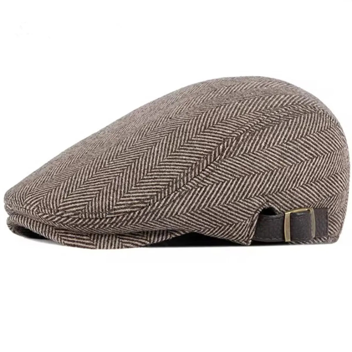 Men Retro Herringbone Grid Newsboy Caps British Painters Hats